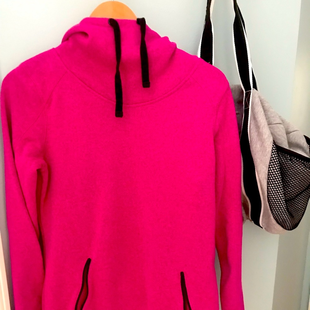 Hot pink pullover hoodie